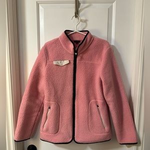 Warm Talbots Pink Fuzzy Zip-up for Winter - Size large